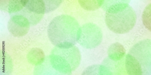 新緑　水玉　和紙　背景