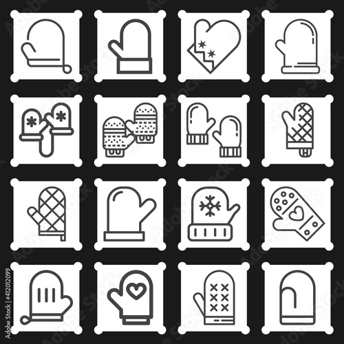 16 pack of regulatory  lineal web icons set