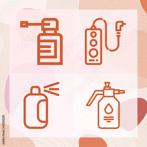 Simple set of dot related lineal icons