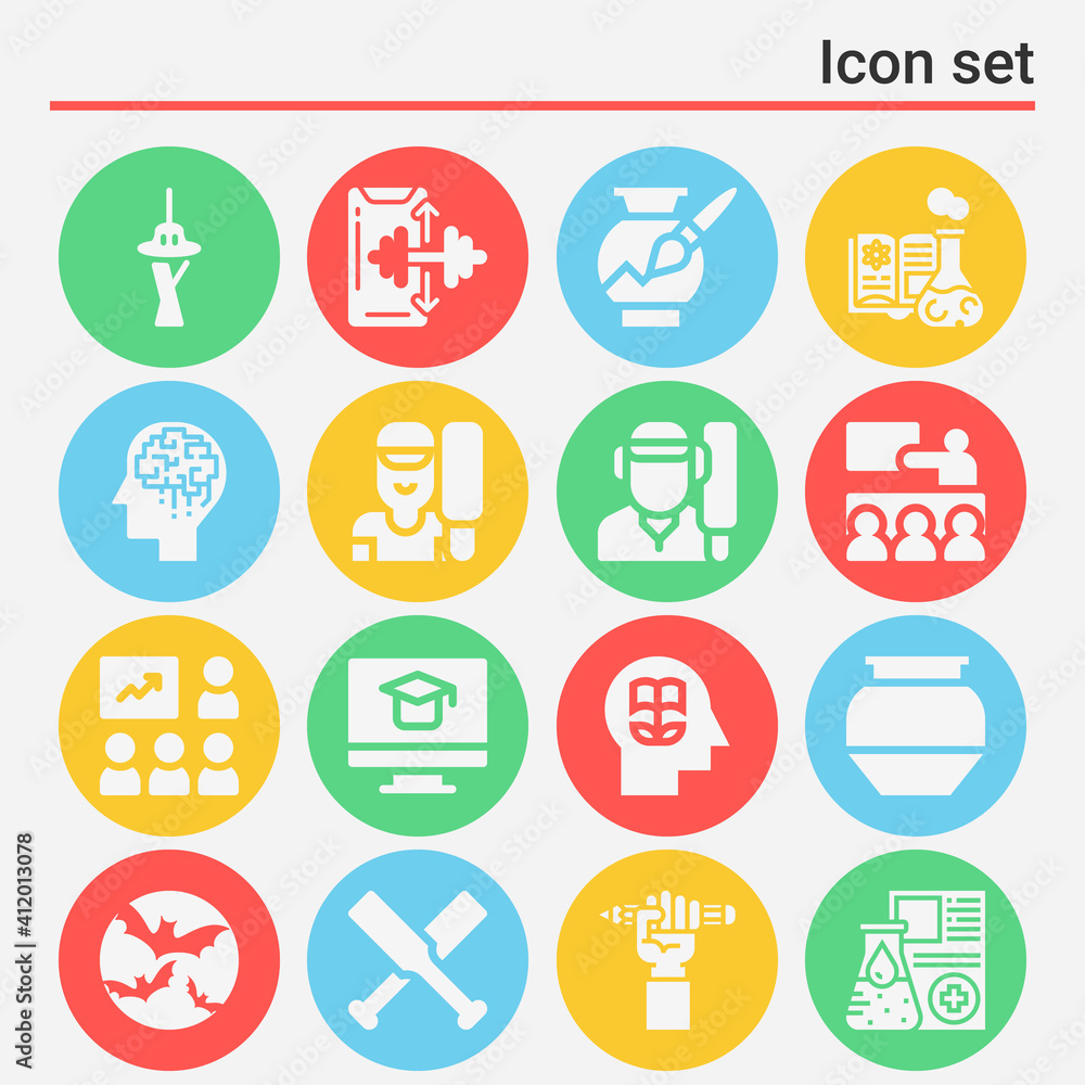 16 pack of skill filled web icons set 16 pack of skill filled web icons set