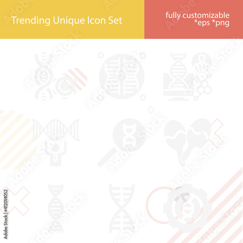 Simple set of rna related filled icons.