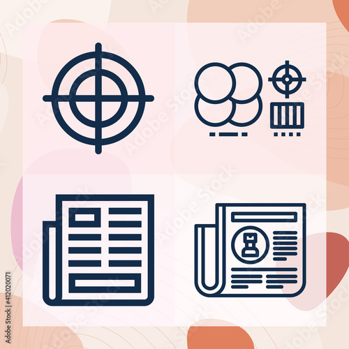Simple set of publishing related lineal icons
