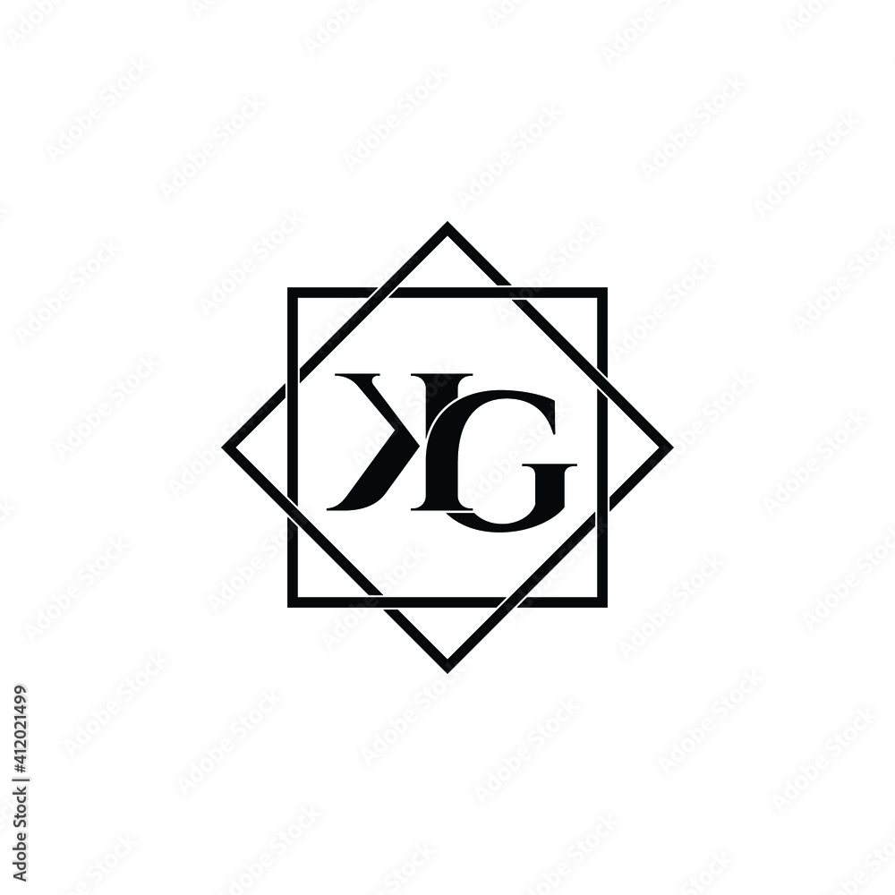Letter KG luxury logo design vector Letter KG luxury logo design vector