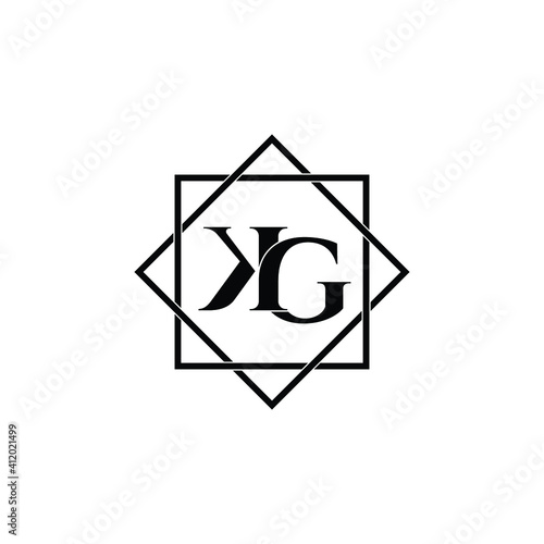 Letter KG luxury logo design vector