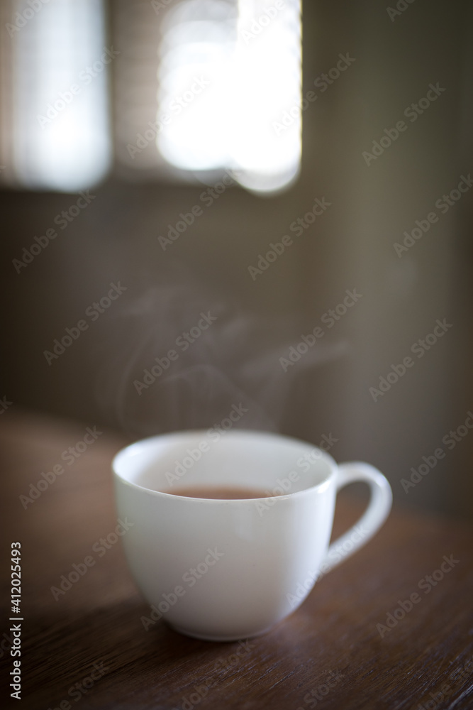 Cup of fresh tea for breakfast