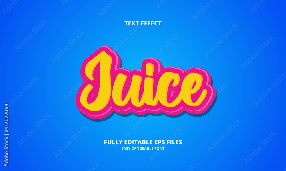 juice style editable text effect juice style editable text effect