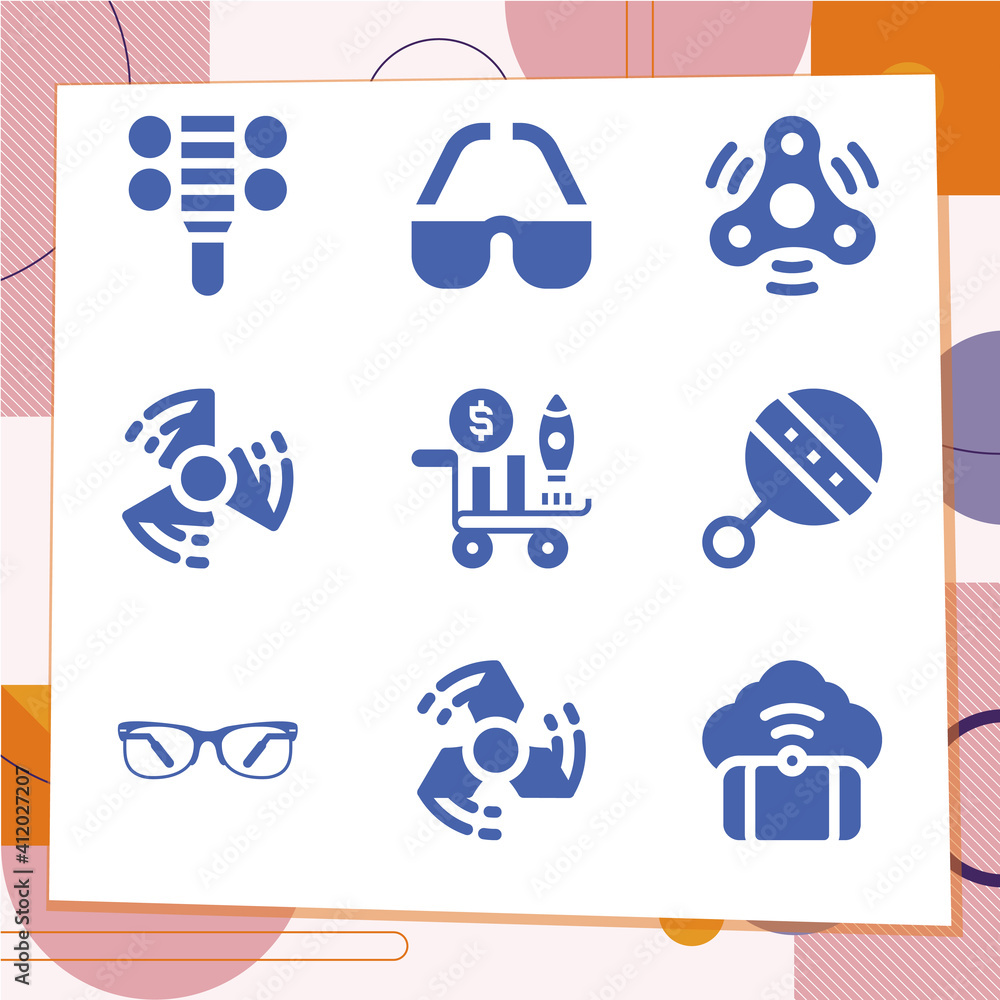 Simple set of 9 icons related to angular Simple set of 9 icons related to angular