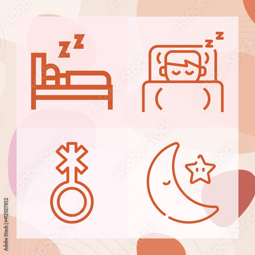 Simple set of arouse related lineal icons