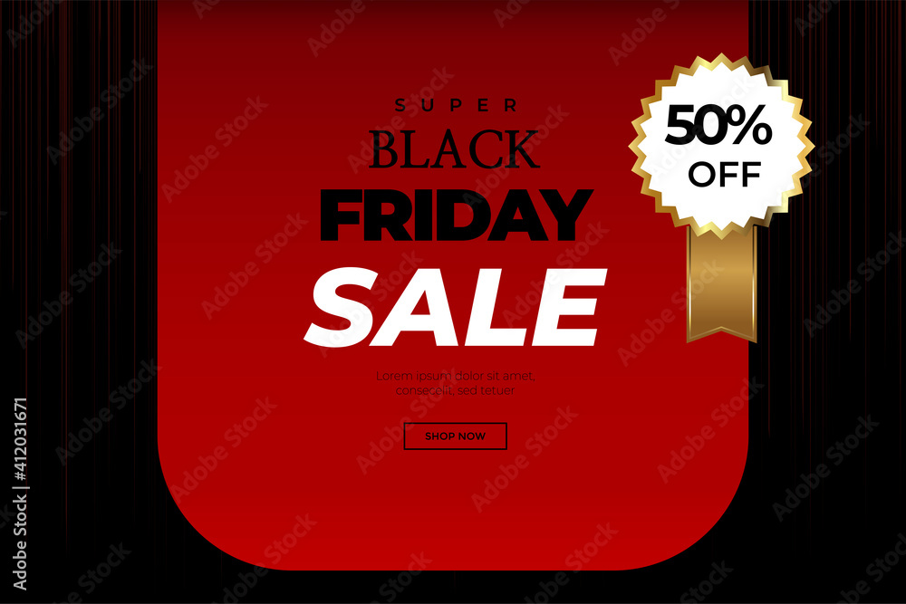 Fototapeta premium Modern black friday sale background template.