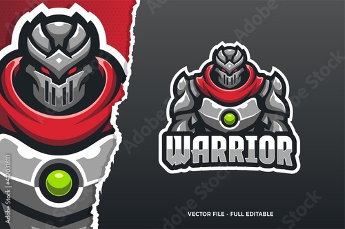 Robot Warrior E-sport Game Logo Template