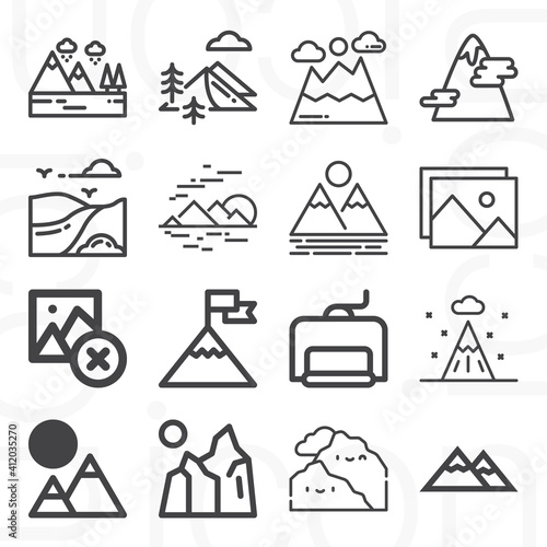 16 pack of insist  lineal web icons set