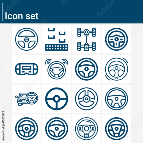 Simple set of terrestrial guidance related lineal icons.