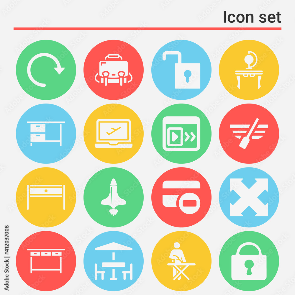 16 pack of deck filled web icons set 16 pack of deck filled web icons set