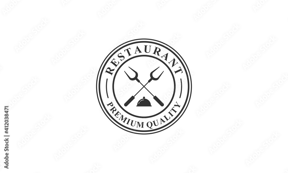  logo for restaurants in white background