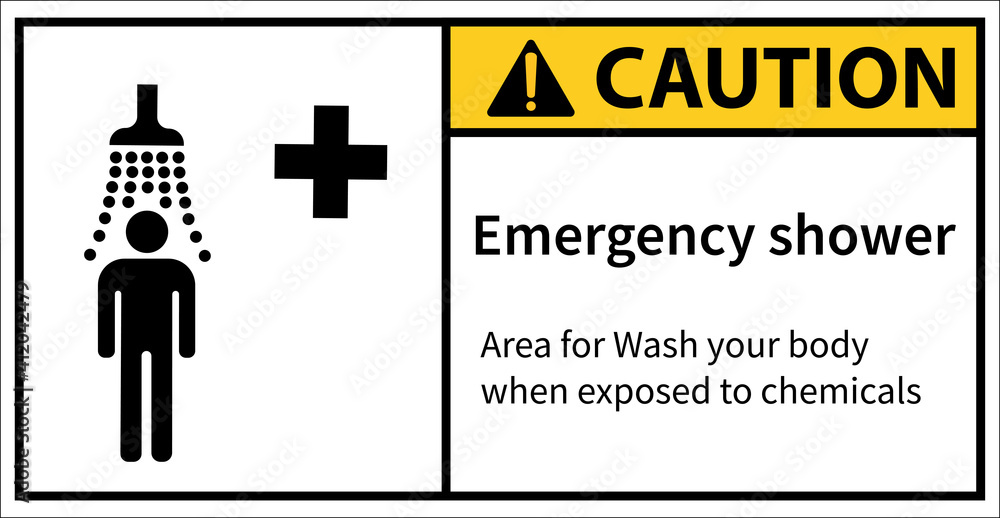 Area for Wash your body when exposed to chemicals Area for Wash your body when exposed to chemicals
