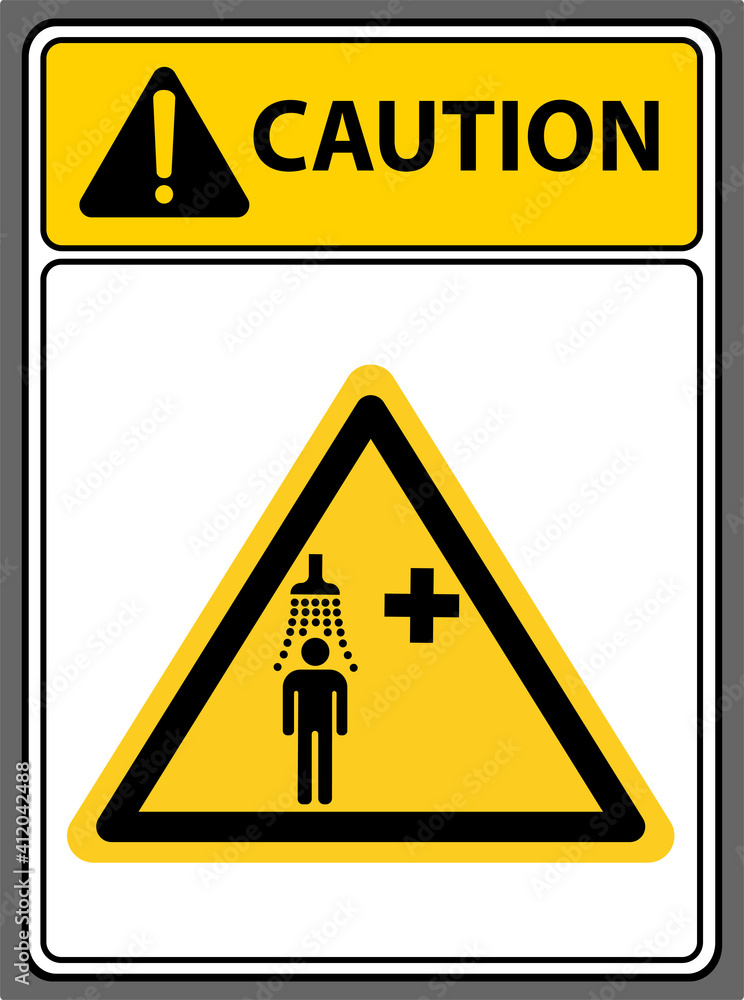 Area for Wash your body when exposed to chemicals. Area for Wash your body when exposed to chemicals.