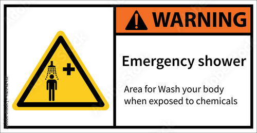Area for Wash your body when exposed to chemicals