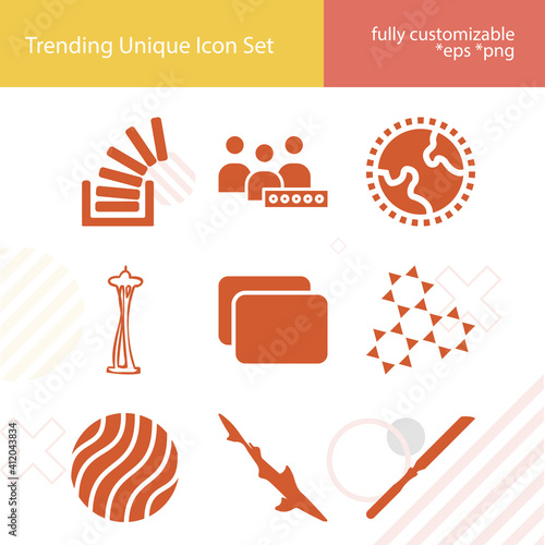 Simple set of layers related filled icons.