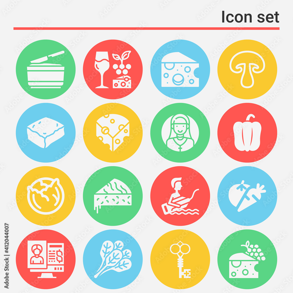 16 pack of various filled web icons set 16 pack of various filled web icons set