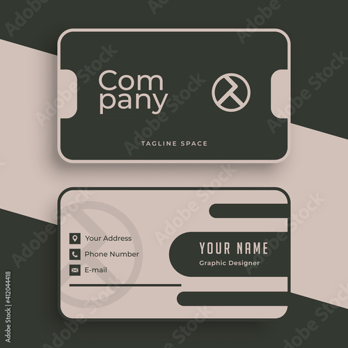 modern business card design . double sided business card design template . 