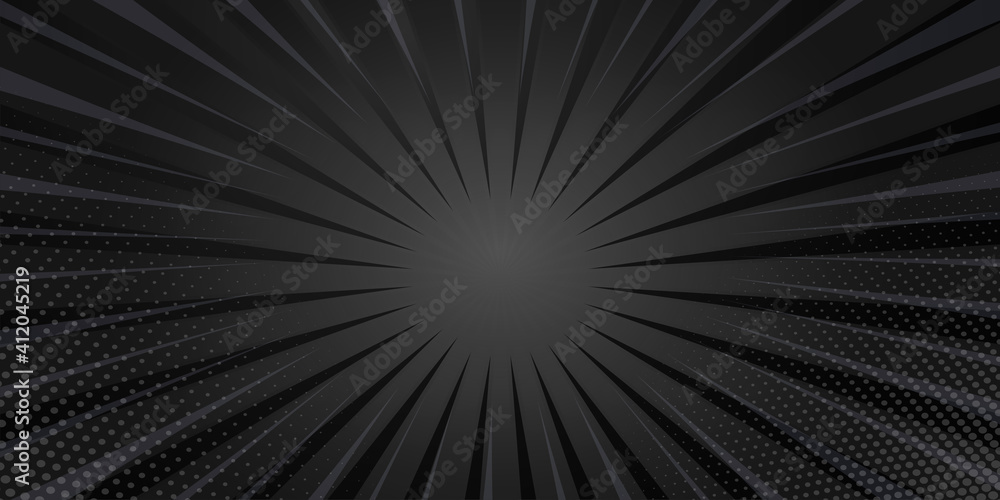 Comic book pop art strip radial on grey background Comic book pop art strip radial on grey background