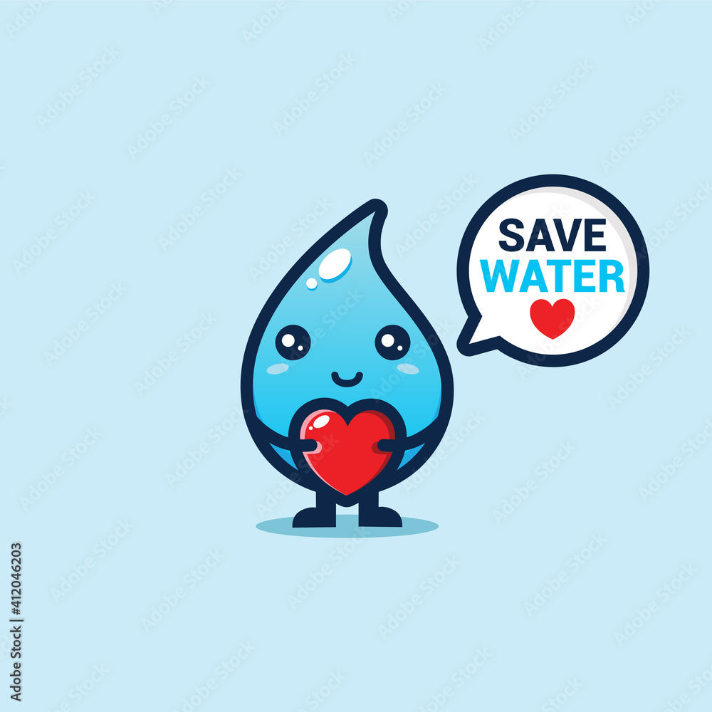 cute water cartoon vector design hugging love cute water cartoon vector design hugging love