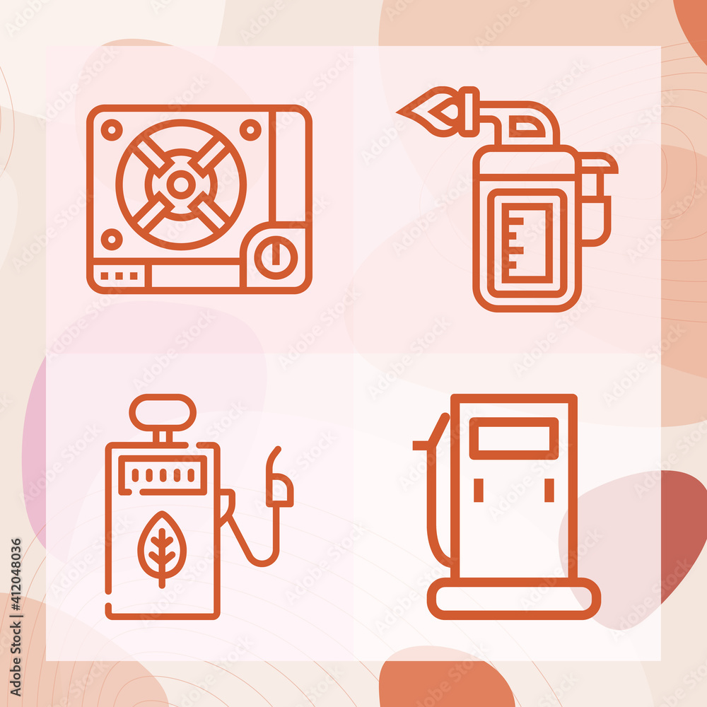 Simple set of exhaust related lineal icons Stock Vector | Adobe Stock
