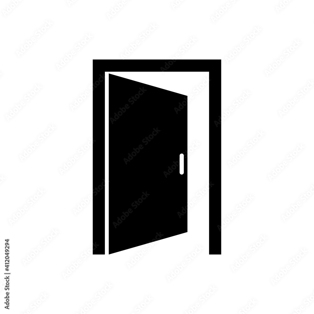 door open icon vector door open icon vector