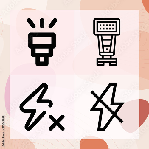 Simple set of floods related lineal icons
