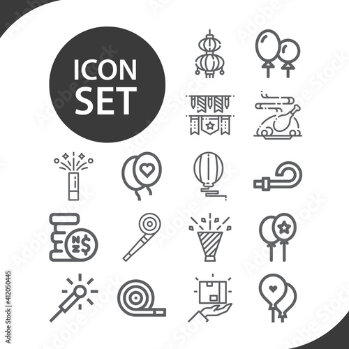 Simple set of newly related lineal icons.