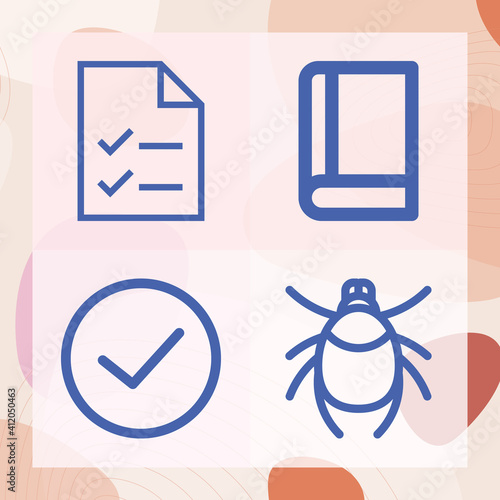 Simple set of syllables related lineal icons