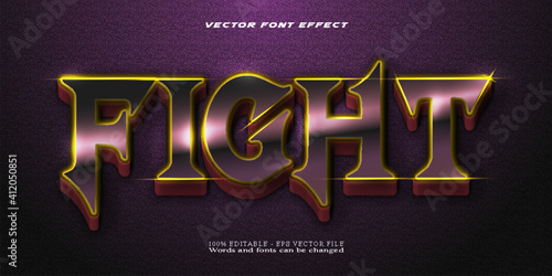 Editable nostalgic text effect fight