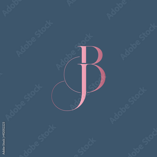 BJ letter logo alphabet monogram icon symbol