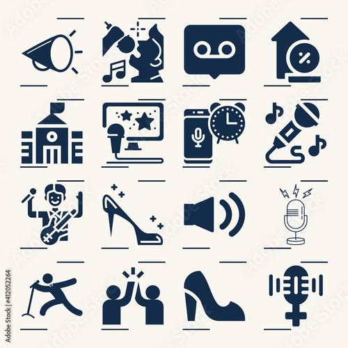 Simple set of tenor related filled icons.