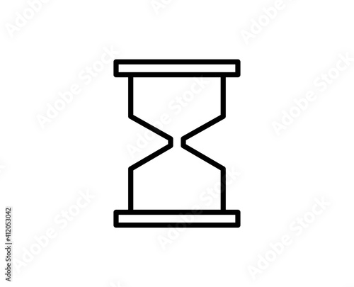 Hourglass line icon. High quality outline symbol for web design or mobile app. Thin line sign for design logo. Black outline pictogram on white background