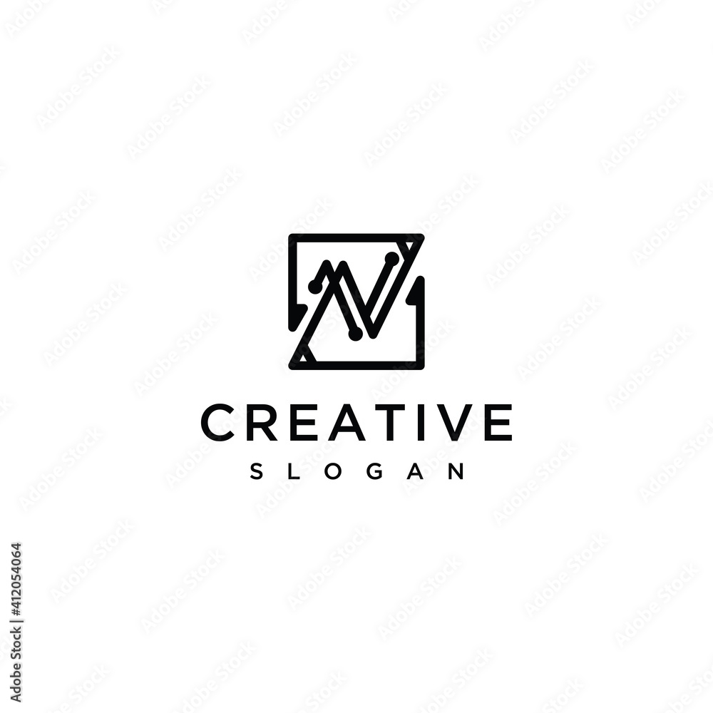 initials N letter logo vector monogram initials N letter logo vector monogram