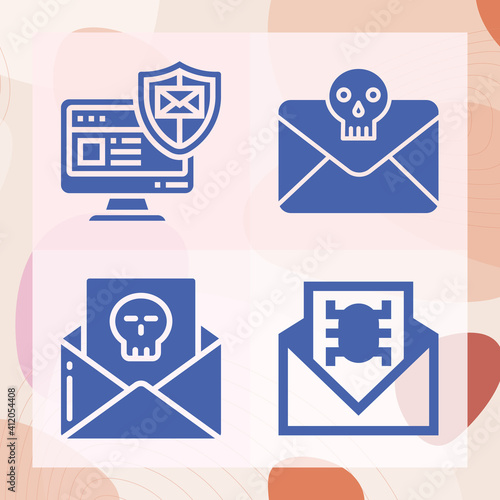 Simple set of spam related filled icons