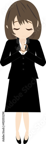 お祈りする女性