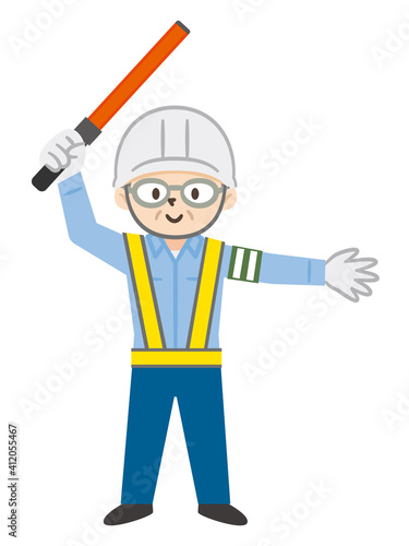 シニア男性警備員