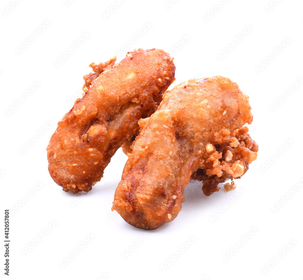deep-fried sliced banana isolate on white background deep-fried sliced banana isolate on white background