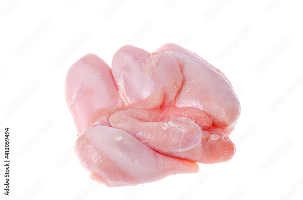 Raw fresh chicken breast on white background. Raw fresh chicken breast on white background.