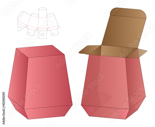 Box packaging die cut template design. 3d mock-up