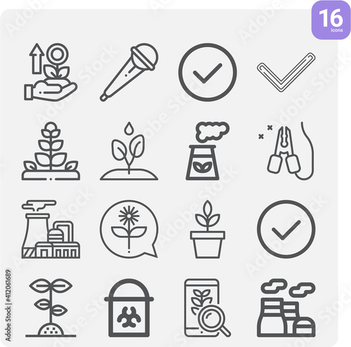 Simple set of establish related lineal icons.