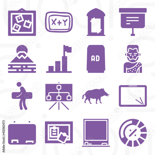 16 pack of get on  filled web icons set