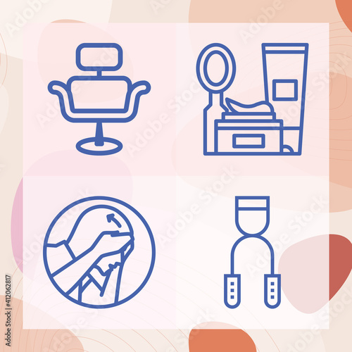 Simple set of scalp related lineal icons