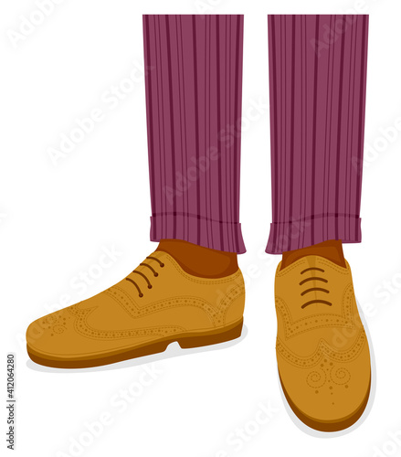 Guy Brogue Shoes Illustration