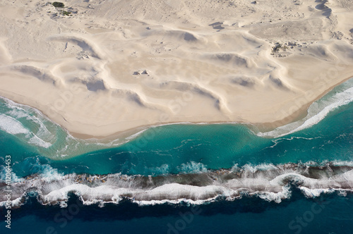 Fototapeta Naklejka Na Ścianę i Meble -  aerial view, ocean and sand dunes, Bremer Bay Australia