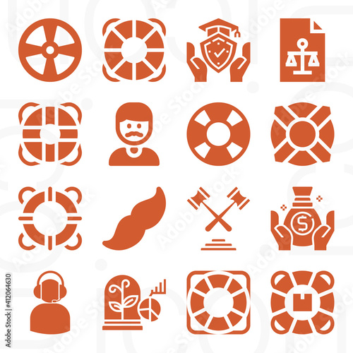 16 pack of adviser  filled web icons set