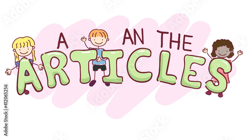 Stickman Kids Articles Illu...