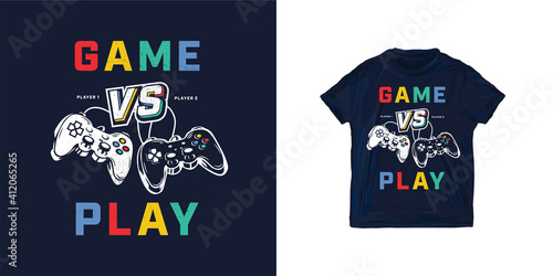 game t-shirt design that is perfect for boy or kid.